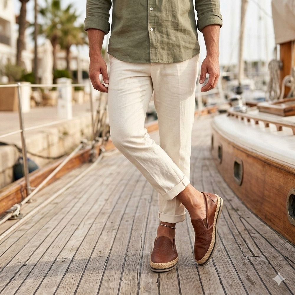 Pikolinos‎ Mens Brown Leather Espadrille Slip On Loafers Shoes EU 45